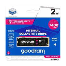 Dysk SSD GOODRAM PX700 2TB PCIe NVMe M.2 2280 (7400/6500 MB/s) RETAIL Goodram