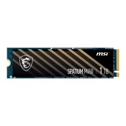 Dysk SSD MSI SPATIUM M450 1TB PCIe 4.0 NVMe M.2 2280 (3400/2500 MB/s) 3D NAND V1 MSI