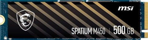 Dysk SSD MSI SPATIUM M450 500GB PCIe 4.0 NVMe M.2 2280 (3600/2300 MB/s) 3D NAND MSI Dysk SSD MSI SPATIUM M450 500GB PCIe 4.0 NVMe M.2 2280 (3600/2300 MB/s) 3D NAND MSI