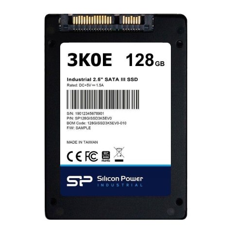 Dysk SSD Silicon Power 3K0E Industrial 128GB 2.5" SATA3 (540/230 MB/s) Silicon Power Dysk SSD Silicon Power 3K0E Industrial 128GB 2.5" SATA3 (540/230 MB/s) Silicon Power
