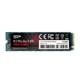 Dysk SSD Silicon Power A80 512GB M.2 2280 PCIe Gen3x4 NVMe (3400/3000 MB/s) Silicon Power