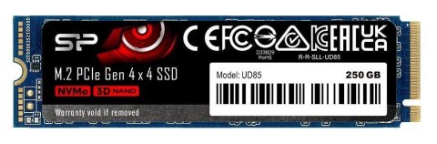 Dysk SSD Silicon Power UD85 250GB M.2 PCIe NVMe Gen4x4 NVMe 1.4 (3300/1300 MB/s) Silicon Power Dysk SSD Silicon Power UD85 250GB M.2 PCIe NVMe Gen4x4 NVMe 1.4 (3300/1300 MB/s) Silicon Power