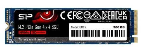 Dysk SSD Silicon Power UD85 500GB M.2 PCIe NVMe Gen4x4 NVMe 1.4 (3600/2400 MB/s) Silicon Power Dysk SSD Silicon Power UD85 500GB M.2 PCIe NVMe Gen4x4 NVMe 1.4 (3600/2400 MB/s) Silicon Power