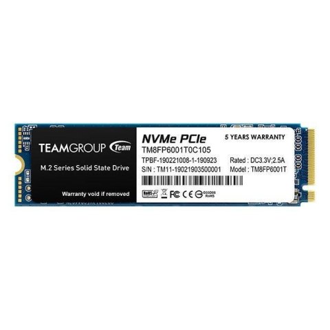 Dysk SSD Team Group MP33 1TB M.2 2280 PCIe NVMe (1800/1500 MB/s) Team Group Dysk SSD Team Group MP33 1TB M.2 2280 PCIe NVMe (1800/1500 MB/s) Team Group