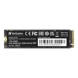 Dysk SSD Verbatim Vi3000 1TB M.2 2280 PCIe Gen3 NVME (3300/3000 MB/s) Verbatim