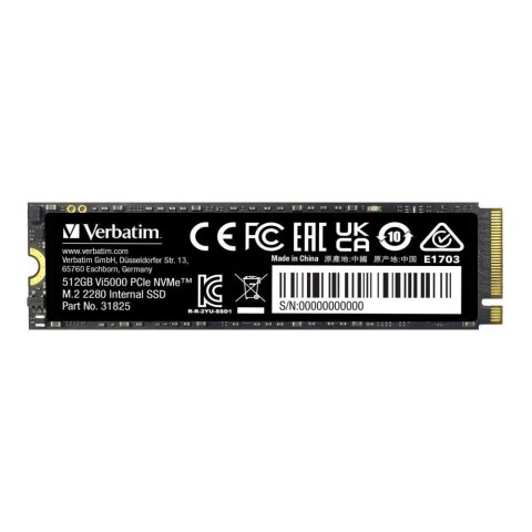 Dysk SSD Verbatim Vi5000 512GB M.2 2280 PCIe Gen4 NVME (5000/2500 MB/s) Verbatim Dysk SSD Verbatim Vi5000 512GB M.2 2280 PCIe Gen4 NVME (5000/2500 MB/s) Verbatim