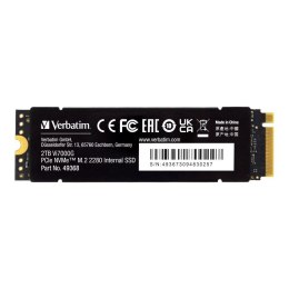 Dysk SSD Verbatim Vi7000G 2TB M.2 2280 PCIe Gen4 NVME (7400/6700 MB/s) Verbatim