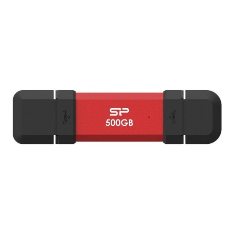 Dysk zewnętrzny SSD Silicon Power DS72 500GB USB-A USB-C (1050/850 MB/s) czerwony Silicon Power Dysk zewnętrzny SSD Silicon Power DS72 500GB USB-A USB-C (1050/850 MB/s) czerwony Silicon Power
