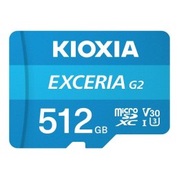 Karta pamięci MicroSDXC KIOXIA EXCERIA G2 512GB UHS-III Class 10 V30 + adapter KIOXIA