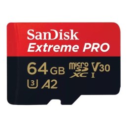 Karta pamięci MicroSDXC SanDisk EXTREME PRO 64GB 200/90 MB/s A2 C10 V30 UHS-I U3 Sandisk