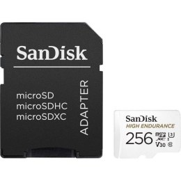Karta pamięci MicroSDXC SanDisk High Endurance 256GB 100/40 MB/s A1 Class 10 V30 UHS-I U3 + adapter Sandisk