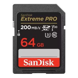 Karta pamięci SDXC SanDisk Extreme Pro 64GB 200/90MB/s C10 V30 UHS-I U3 Sandisk
