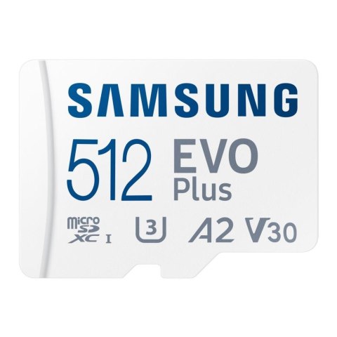 Karta pamięci Samsung EVO Plus 2024 microSDXC 512GB UHS-I U3 A2 V30 + adapter SAMSUNG Karta pamięci Samsung EVO Plus 2024 microSDXC 512GB UHS-I U3 A2 V30 + adapter SAMSUNG