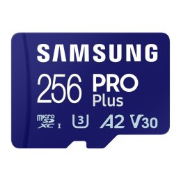 Karta pamięci Samsung PRO Plus (2023) microSDXC 256GB (180/130 MB/s) U3 A2 V30 + adapter SAMSUNG