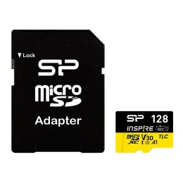 Karta pamięci Silicon Power microSDXC Inspire 128GB V30 UHS-I U3 A1 4K DDR200 170/150MB/s TLC + adapter Silicon Power
