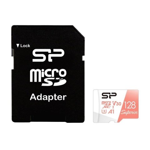 Karta pamięci Silicon Power microSDXC Superior 128GB V30 UHS-1 U3 A1 + ADAPTER Silicon Power Karta pamięci Silicon Power microSDXC Superior 128GB V30 UHS-1 U3 A1 + ADAPTER Silicon Power