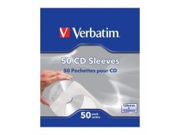 Koperty papierowe na CD DVD Verbatim z okienkiem 50 sztuk Verbatim