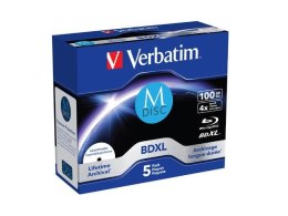 M-DISC BD-R Verbatim 100GB X4 Printable (5 Jewel Case) Verbatim