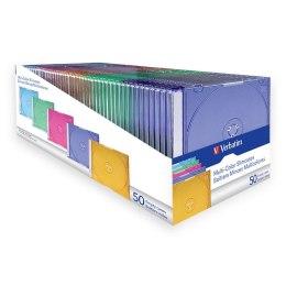 Opakowanie Verbatim na CD/DVD (Slim Jewel Case 50) multikolor Verbatim