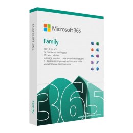 Oprogramowanie Microsoft 365 Family PL P10 1Y 6Users Win/Mac Medialess Box Microsoft Corp.