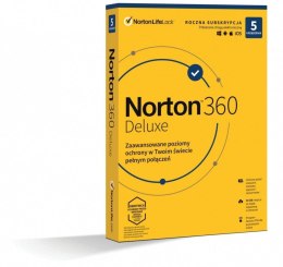 Oprogramowanie NORTON 360 Deluxe 50GB PL 1 użytkownik, 5 urządzeń, 1 rok NORTONLIFELOCK