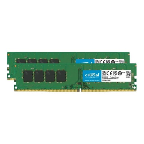 Pamięć DDR4 Crucial 32GB (2x16GB) 3200MHz CL22 1,2V CRUCIAL Pamięć DDR4 Crucial 32GB (2x16GB) 3200MHz CL22 1,2V CRUCIAL