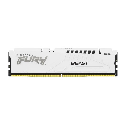 Pamięć DDR5 Kingston FURY Beast 16GB (1x16GB) 6400MHz CL32 1,4V White EXPO Kingston Pamięć DDR5 Kingston FURY Beast 16GB (1x16GB) 6400MHz CL32 1,4V White EXPO Kingston