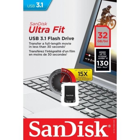 Pendrive SanDisk Ultra Fit 32GB USB 3.1 130MB/s Sandisk Pendrive SanDisk Ultra Fit 32GB USB 3.1 130MB/s Sandisk