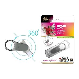 Pendrive Silicon Power C80 32GB USB 3.0 / USB-C + Type C Metal Silicon Power