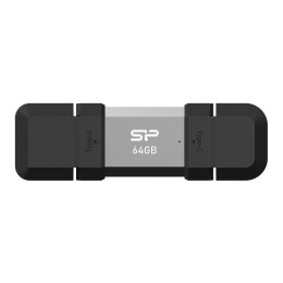 Pendrive Silicon Power Mobile C51 64GB USB-A USB 3.2 Typ-C 120 MB/s Srebrny Silicon Power