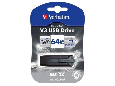 Pendrive Verbatim 64GB V3 USB 3.0 Verbatim Pendrive Verbatim 64GB V3 USB 3.0 Verbatim