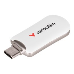 Pendrive Verbatim Plectra 128GB USB-C 3.0 White Verbatim