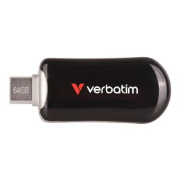 Pendrive Verbatim Plectra 64GB USB-C 3.0 Black Verbatim