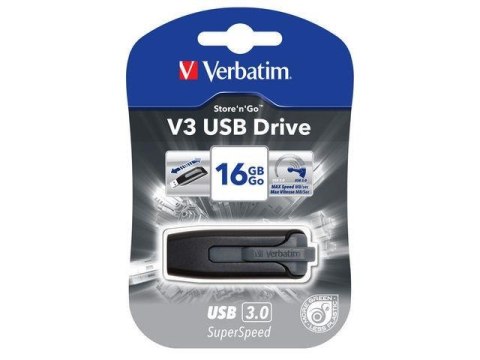 Pendrive Verbatim Store 'n' Go V3 16GB USB 3.0 czarny Verbatim Pendrive Verbatim Store 'n' Go V3 16GB USB 3.0 czarny Verbatim
