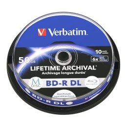 Płyty BD-R DL Verbatim M-Disc 50GB 6x Inkjet Printable (Spindle 10) Verbatim