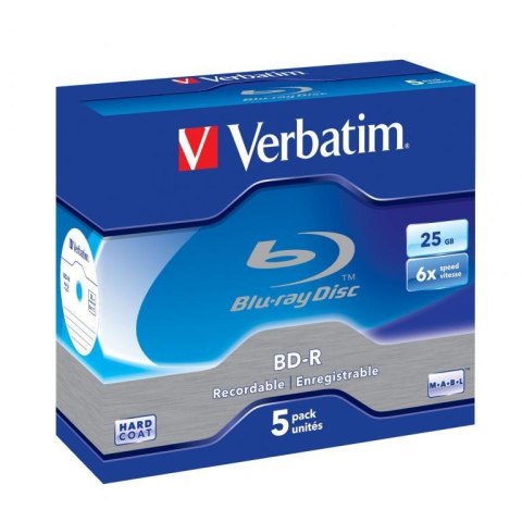 Płyty BD-R Verbatim 6x 25GB (Jewel Case 5) Blu-Ray Hard Coat Verbatim Płyty BD-R Verbatim 6x 25GB (Jewel Case 5) Blu-Ray Hard Coat Verbatim