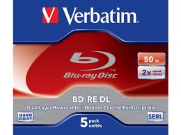Płyty BD-RE DL Verbatim 2x 50GB (Jewel Case 5) Blu-Ray Verbatim