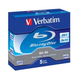 Płyty BD-RE Verbatim 2x 25GB (Jewel Case 5) Blu-Ray WHITE BLUE Verbatim