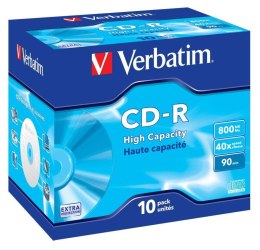 Płyty CD-R Verbatim 40x 800MB (Jewel Case 10) EXTRA PROTECTION Verbatim