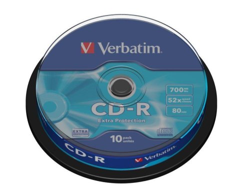 Płyty CD-R Verbatim 52x 700MB Extra Protection (Cake 10) Verbatim Płyty CD-R Verbatim 52x 700MB Extra Protection (Cake 10) Verbatim