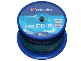 Płyty CD-R Verbatim 700MB AZO (Cake 50) Verbatim