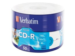 Płyty CD-R Verbatim 700MB Extra Protection Printable Wrap (50 Spindel) Verbatim