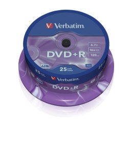 Płyty DVD+R Verbatim 16x 4.7GB Matt Silver (cake 25) Verbatim