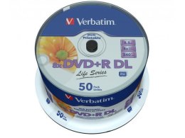 Płyty DVD+R Verbatim 8.5GB X8 Double Layer Print (50 Spindle) Verbatim