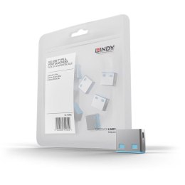 Blokada portów USB LINDY10 szt Port Locks (no Key) Blue LINDY