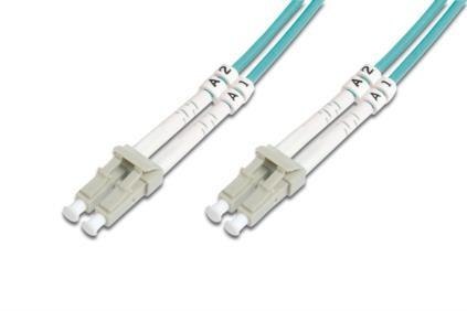Kabel krosowy (patchcord) DIGITUS światłowodowy LC/LC, dplx, MM 50/125, OM3, LSOH, 2m, turkusowy Digitus Kabel krosowy (patchcord) DIGITUS światłowodowy LC/LC, dplx, MM 50/125, OM3, LSOH, 2m, turkusowy Digitus