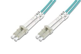 Kabel krosowy (patchcord) DIGITUS światłowodowy LC/LC, dplx, MM 50/125, OM3, LSOH, 3m, turkusowy Digitus