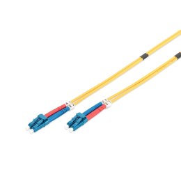 Kabel krosowy (patchcord) DIGITUS światłowodowy LC/LC, dplx, SM 9/125, OS2, LSOH, 1m, żółty Digitus