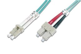 Kabel krosowy (patchcord) DIGITUS światłowodowy LC/SC, dplx, MM 50/125, OM3, LSOH, 2m, turkusowy Digitus