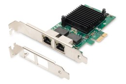 Karta sieciowa DIGITUS przewodowa PCI Express 2x RJ45 Gigabit 10/100/1000Mbps Low Profile Digitus